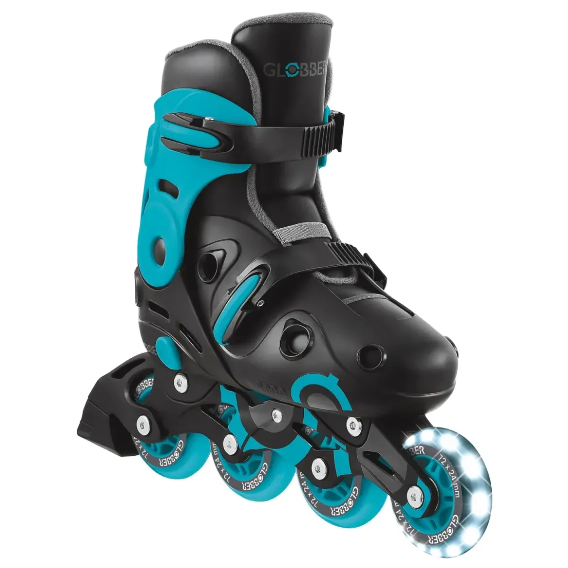 Pattini in Linea per Bambini Taglia 34-37 LED Freno Posteriore Blu