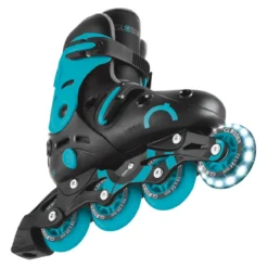 Pattini in Linea per Bambini Taglia 34-37 LED Freno Posteriore Blu