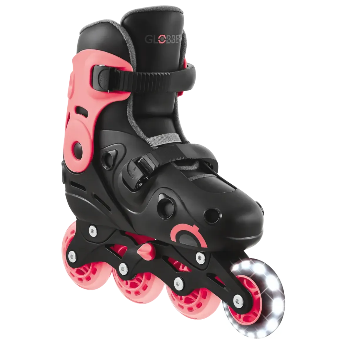 Pattini in Linea per Bambini Taglia 34-37 LED Freno Posteriore Rosa