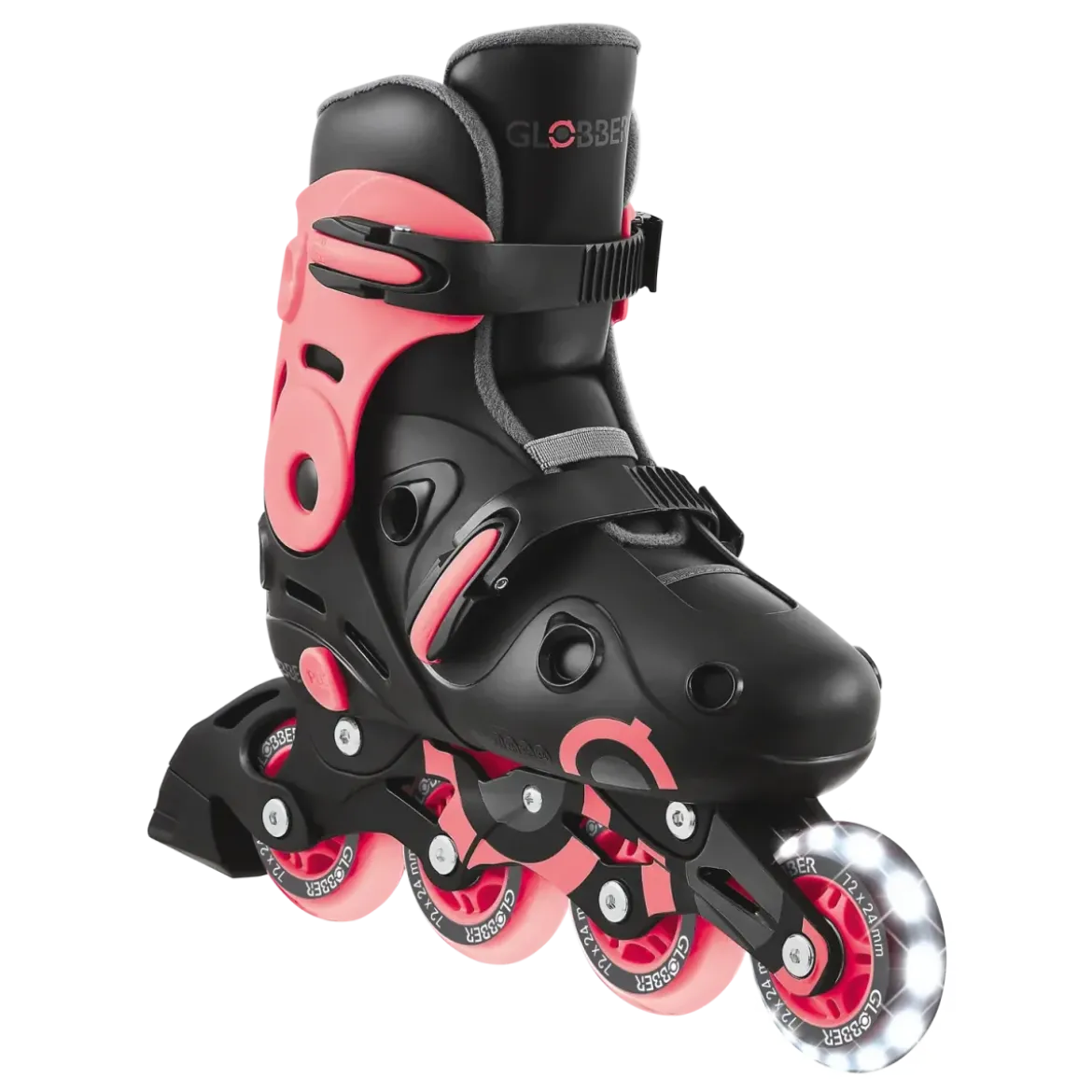 Pattini in Linea per Bambini Taglia 34-37 LED Freno Posteriore Rosa