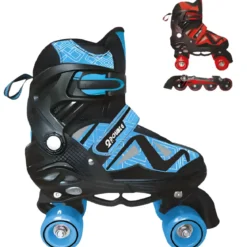 Pattini per Bambini 35-38 2 In 1 Regolabili in Linea 4 Rotelle