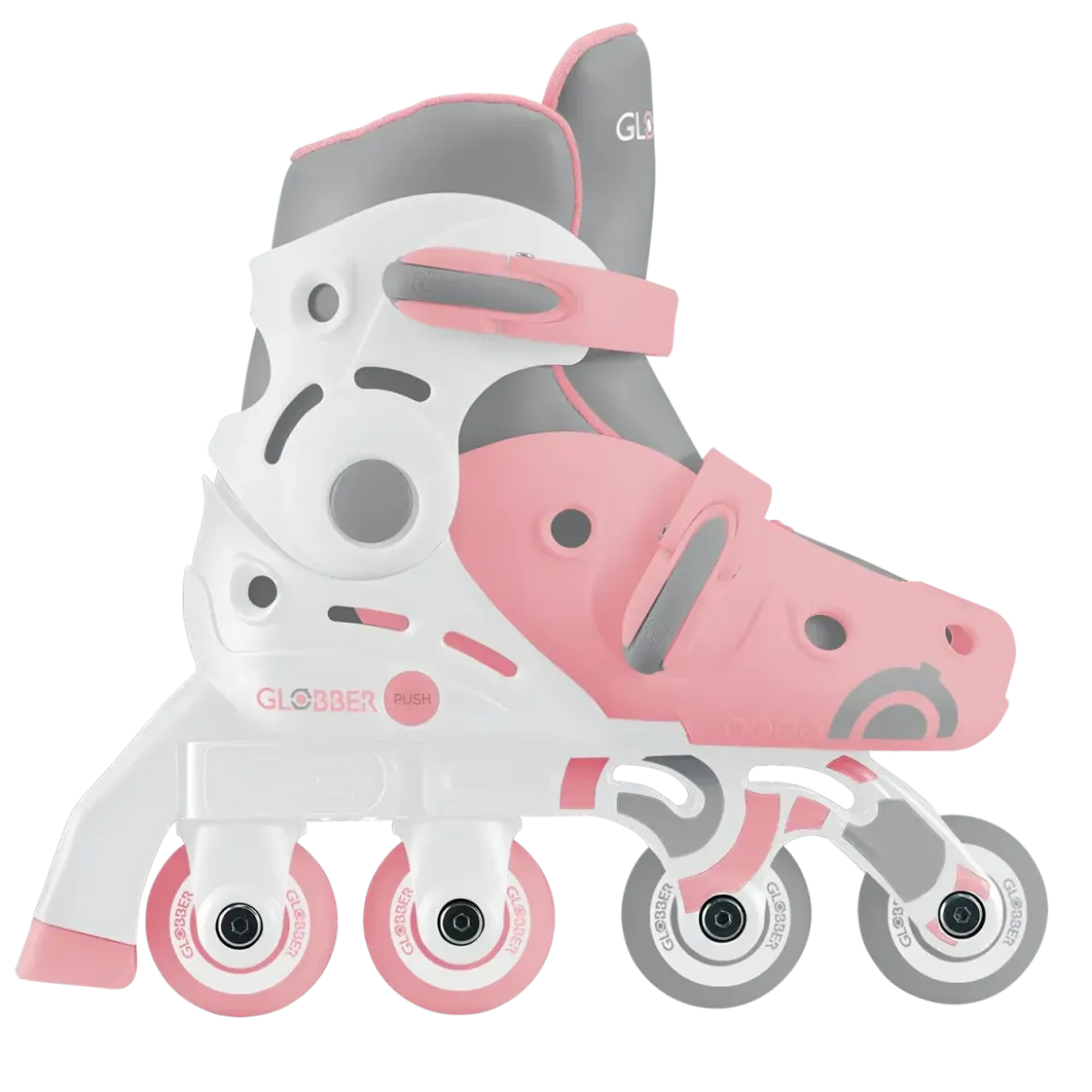Pattini per Bambini 2 in 1 Regolabili Taglia 26–29 Rosa Pastello