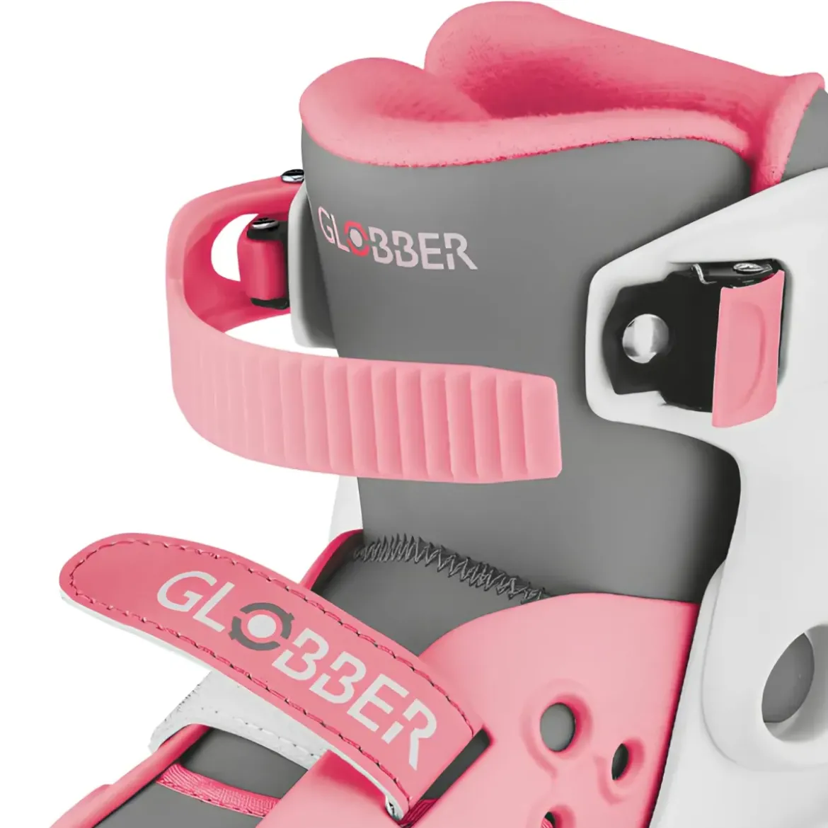 Pattini per Bambini 4 Ruote Regolabili Rosa Pastello Taglia 26-29