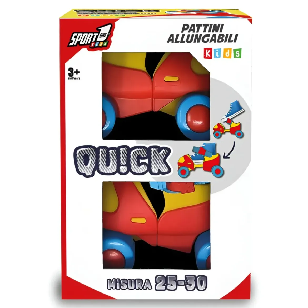 Pattini Roller Allungabili per Bambini con 4 Ruote Misura 25-30