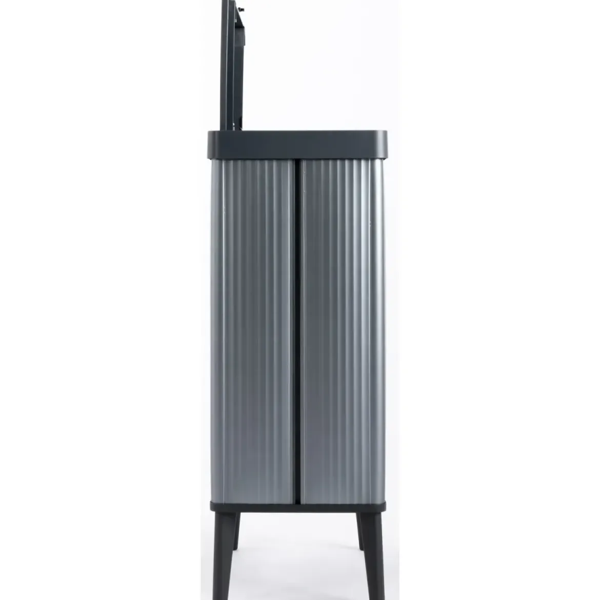 Pattumiera Keter 54L Blu Perlato Apertura Push per Cucina con Gambe