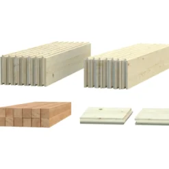 Pavimento per Casetta in Legno da Giardino 206x176 cm Kit Base