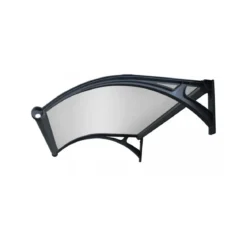 Pensilina in Policarbonato Trasparente 120x100 Led Solare da Esterno