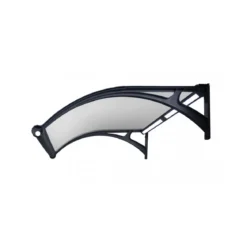 Pensilina in Policarbonato Trasparente 120x100 Led Solare da Esterno