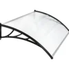 Pensilina in Policarbonato Trasparente 125x80 cm Tettoia Modulare