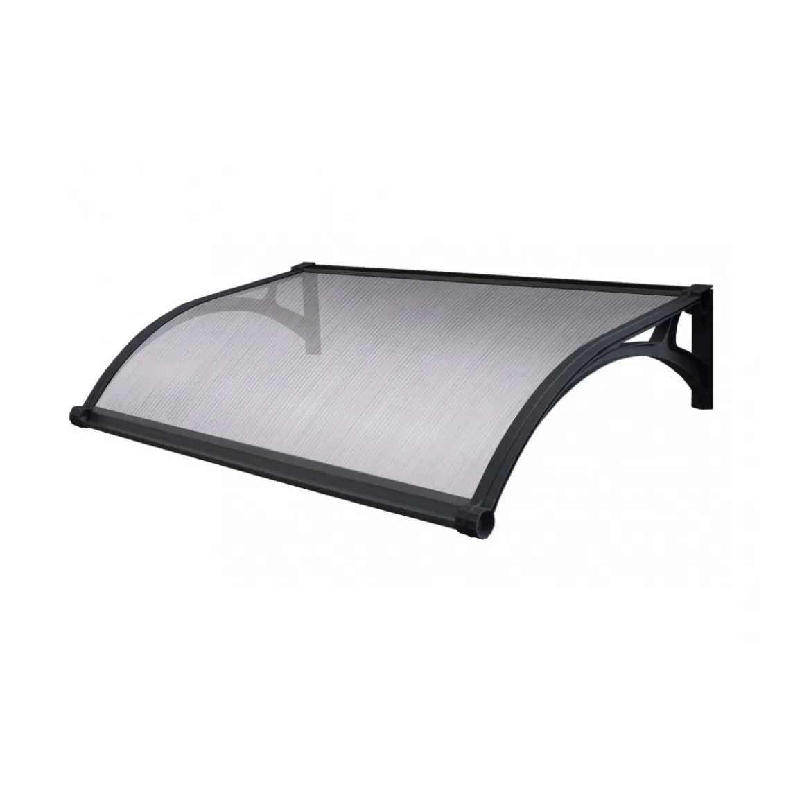 Pensilina in Policarbonato 120x100 Alveolare Opaco Illuminazione Led