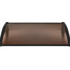 Pensilina Policarbonato Alveolare Fumè 150x100 cm con Supporti ABS