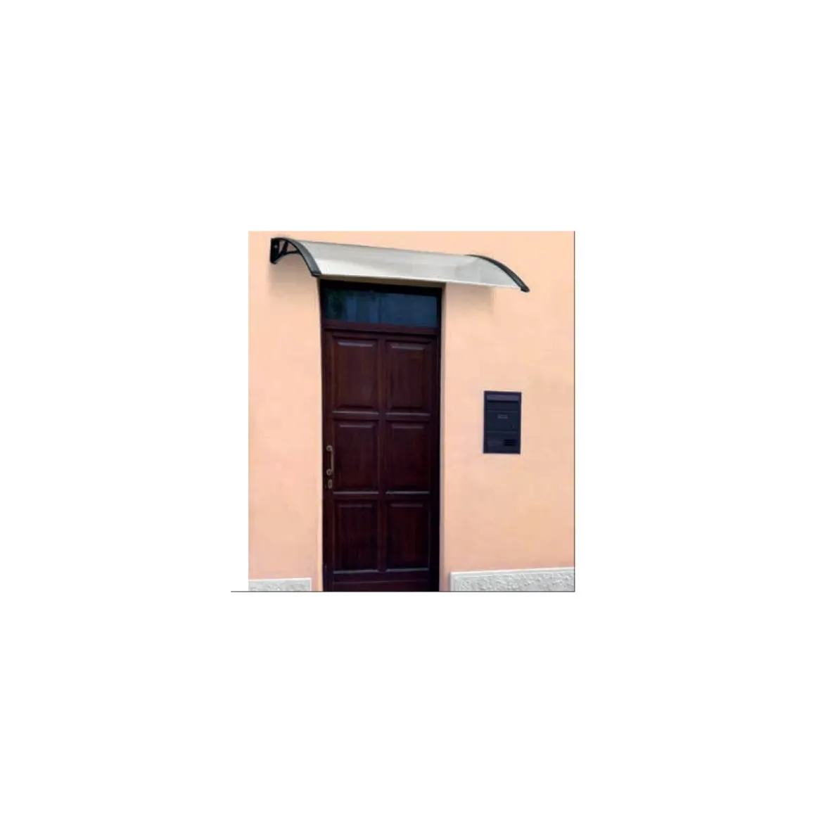 Pensilina Policarbonato 120x100 Alveolare Satinato Abs Tettoia Portone Modulare