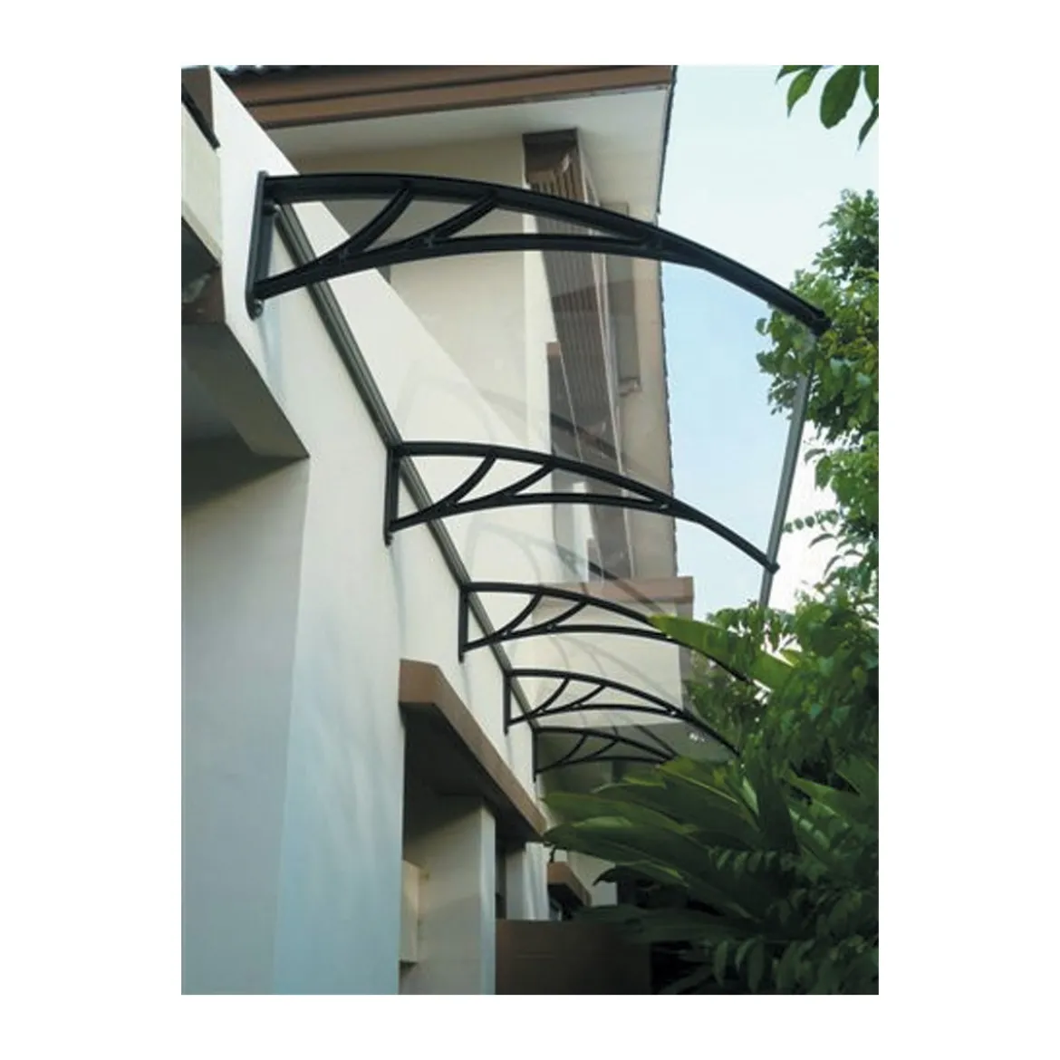 Pensilina Tettoia 150x100 Policarbonato Trasparente Porta Finestra Alveolare