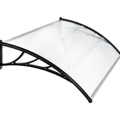Pensilina 125x80 cm Tettoia Modulare in Policarbonato Alveolare Opaco