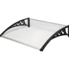 Pensilina 120x80 in Policarbonato Compatto Trasparente Tettoia Ingresso Moderna