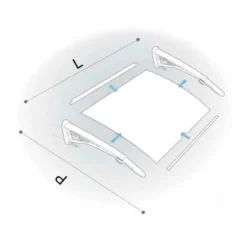 Pensilina 100x60 in Policarbonato Alveolare Trasparente Modulare