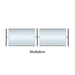 Pensilina 160x120 Modulare in Policarbonato Alveolare Fume Tettoia