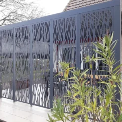 Pergola Bioclimatica in Alluminio 360x300 cm con Tenda e 5 Pannelli