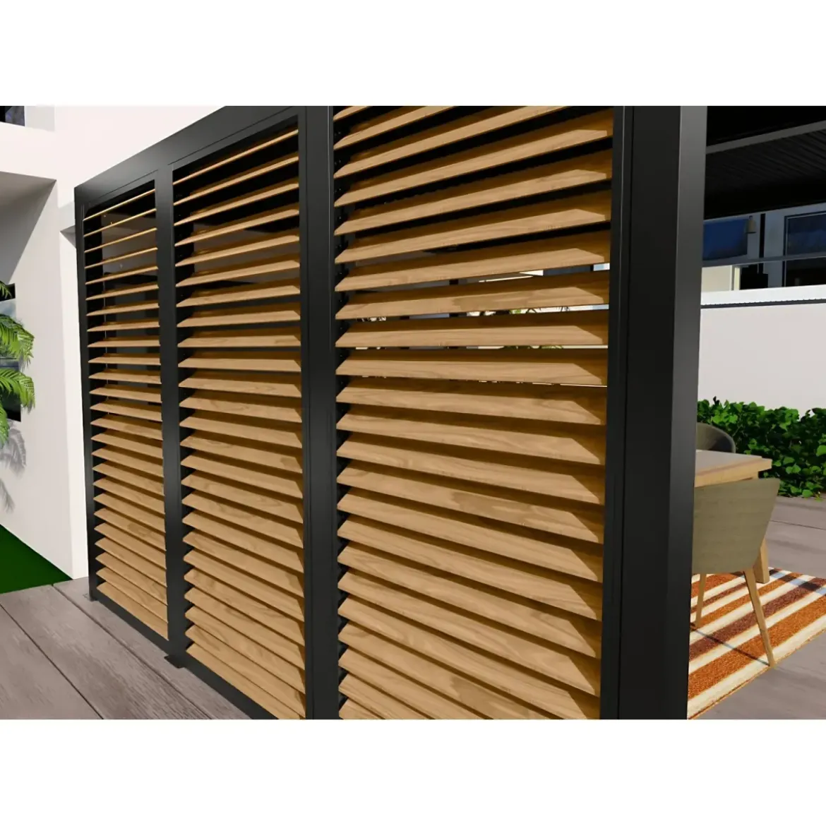 Pergola bioclimatica in alluminio 3.6x3 con veneziane