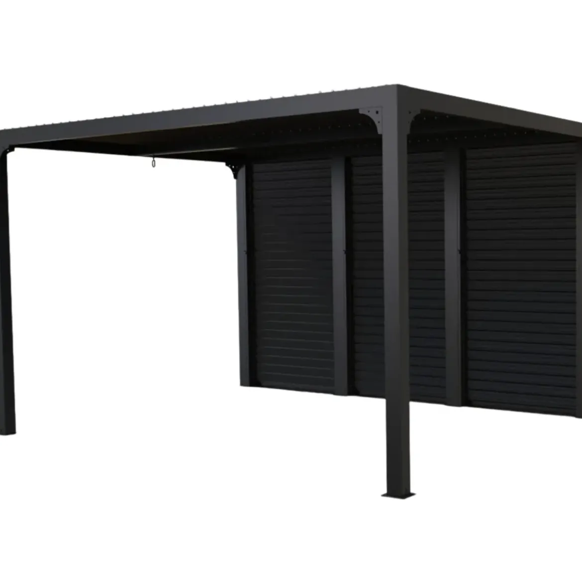 Pergola Bioclimatica 360x300 in Alluminio con Lamelle Effetto Legno