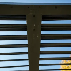 Pergola Bioclimatica 360x300 in Alluminio con Lamelle Effetto Legno