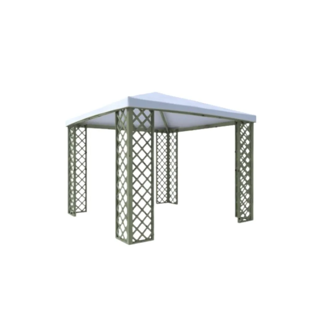 Pergola Gazebo Impregnata 300x300 cm con copertura pvc