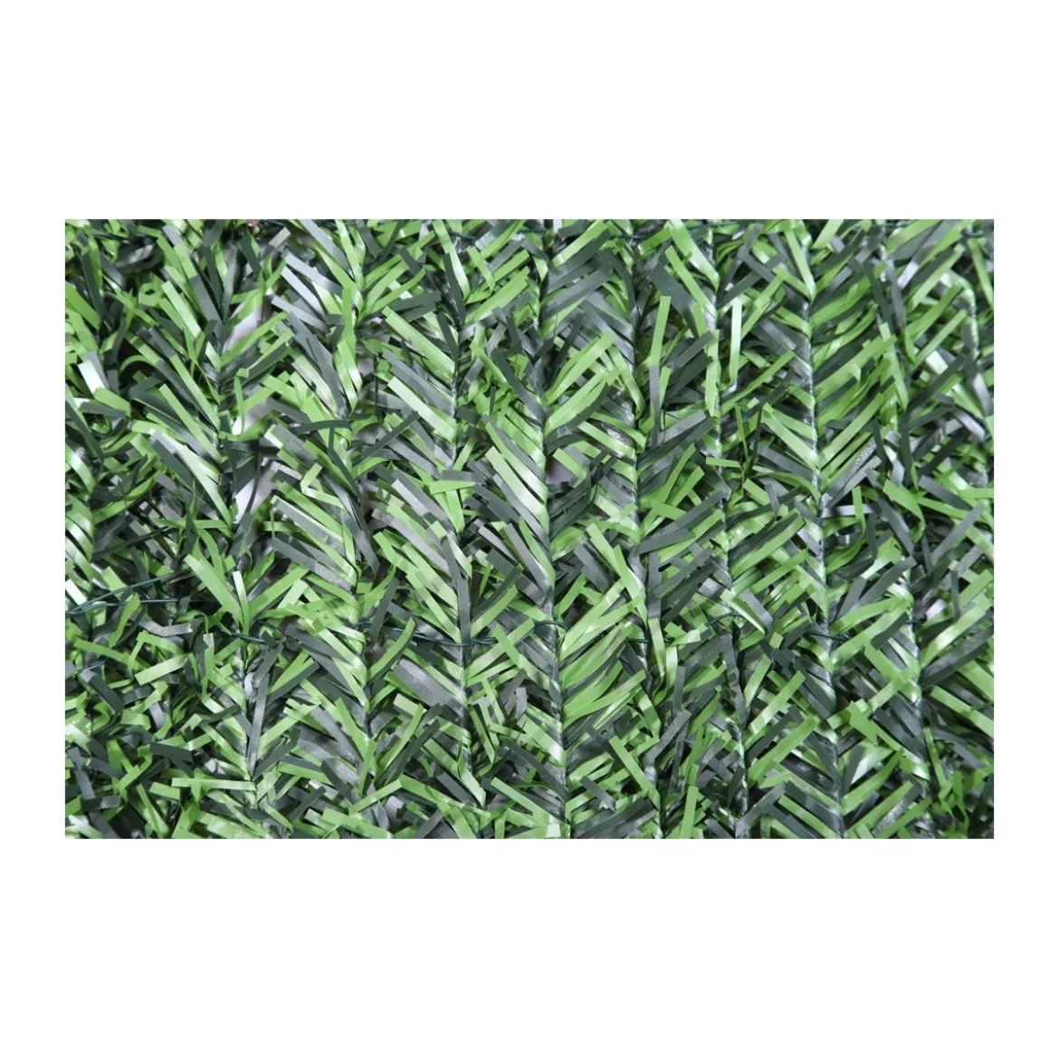 2 Pezzi Siepe Finta 1x3 Abete PVC Artificiale Sintetica Recinzione da Giardino