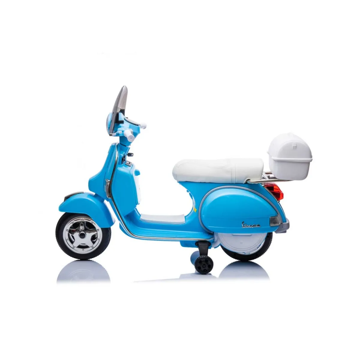 Piaggio Vespa Full Napoli Blu Moto Elettrica da Bambini Batteria 12 V