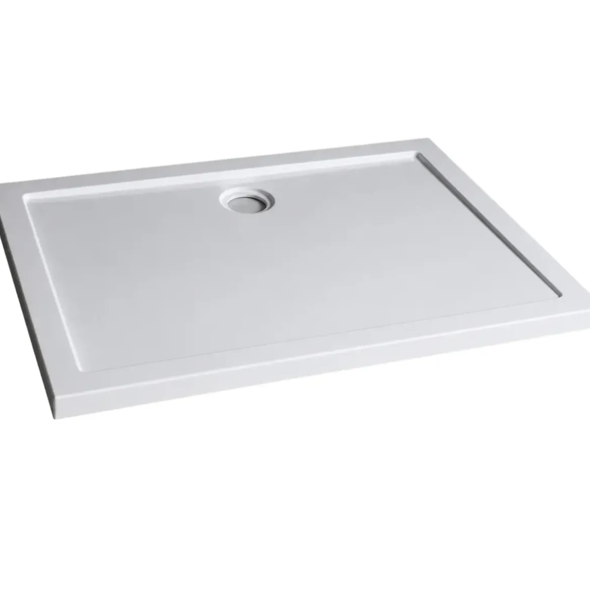 Piatto Doccia Acrilico 70 80 90 100 120 140 5cm Rettangolare Bianco con Piletta