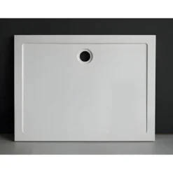 Piatto Doccia Acrilico 70X90CM 5cm Rettangolare Bianco con Piletta