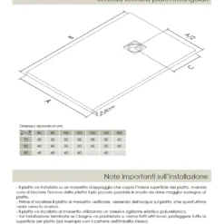 Piatto Doccia Bianco Ardesia Slim Effetto Pietra Filo Pavimento in Marmo Resina