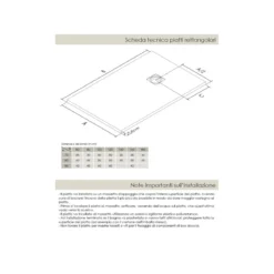 Piatto Doccia Bianco Rettangolare Ardesia Effetto Pietra Slim 70 80 90 100