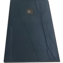 Piatto Doccia Nero Rettangolare 80X100 CM Ardesia Effetto Pietra Slim