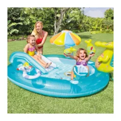 Piscina con Scivolo Alligatore per Bambini Intex Gonfiabile Gioco da Giardino