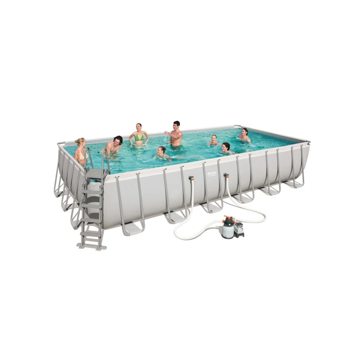 Piscina Esterna Rettangolare Bestway 732x366x132 FiltroSabbia Scaletta Copertura