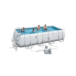 Piscina Frame Fuori Terra 549x274x122 Rettangolare con Filtro a Sabbia Scaletta
