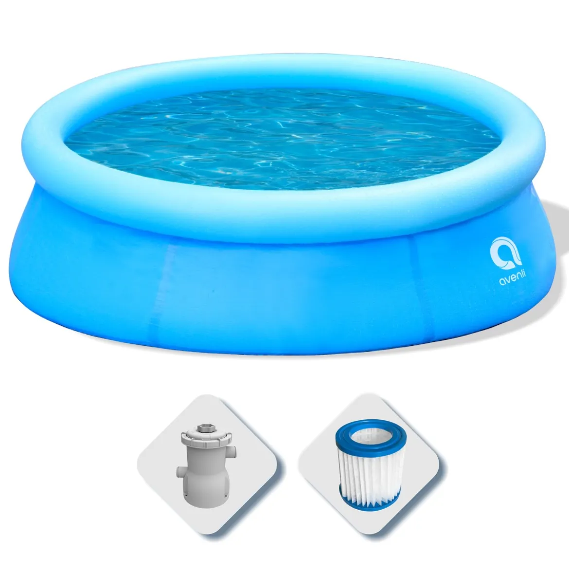 Piscina Tonda 420 cm Fuori Terra con Pompa Filtro h84 cm