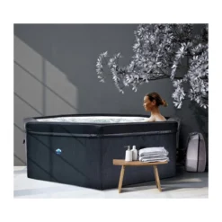 Piscina Vasca Idromassaggio Spa 193x73 con Mobili 6 Persone Filtro Semi Rigida