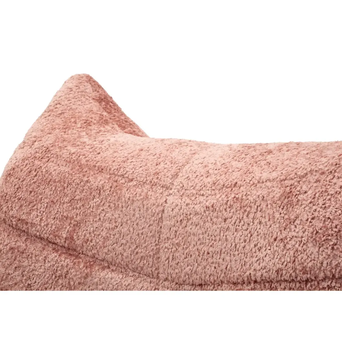 Poltrona Bouclé Compressa Rosa Imbottita Moderna per Salotto Lounge