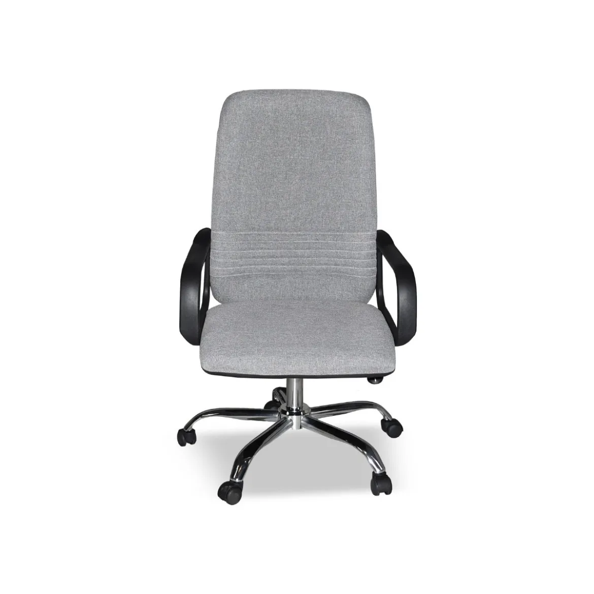 Poltrona da Ufficio Direzionale in Tessuto Grigio e base Cromata