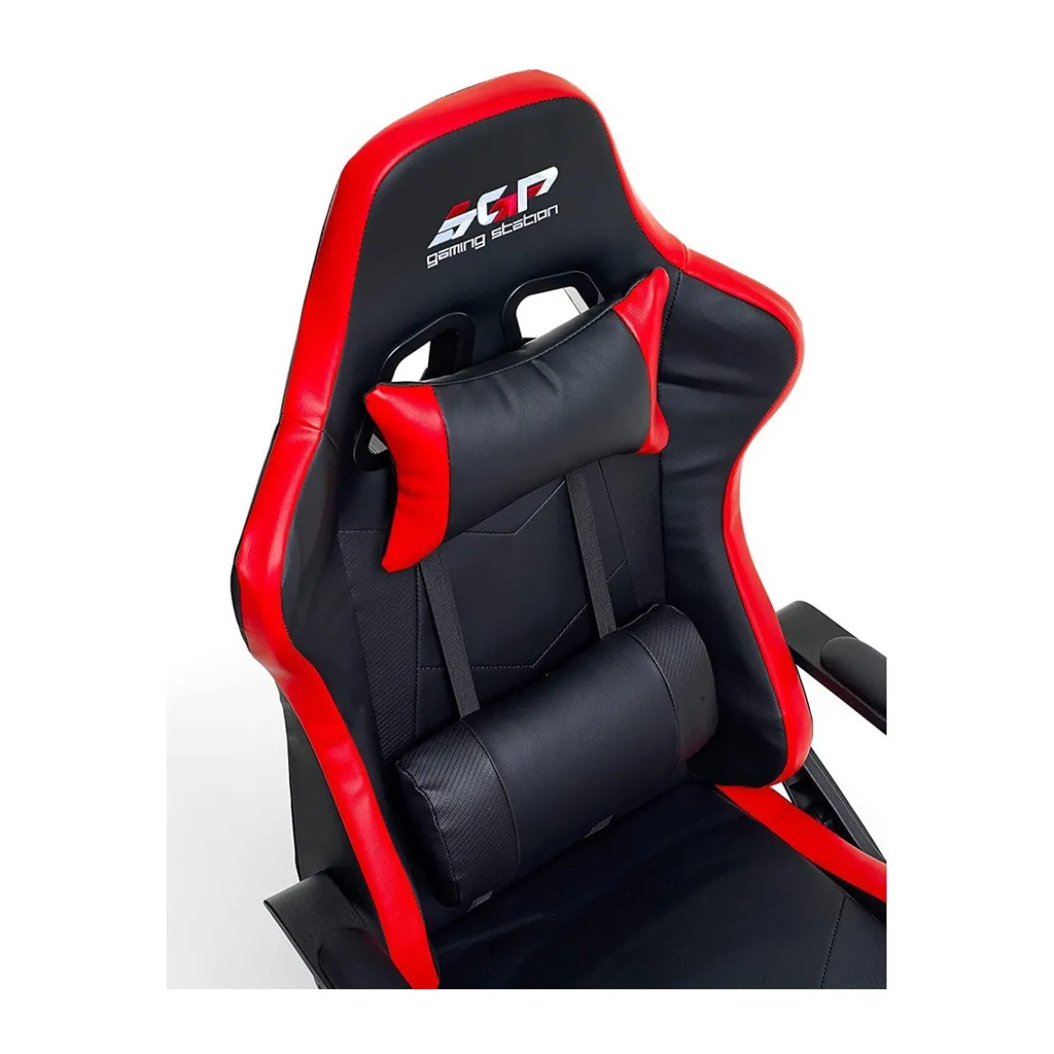 Poltrona Gaming Ergonomica con Braccioli e Ruote Girevoli Rossa Sedia Scrivania