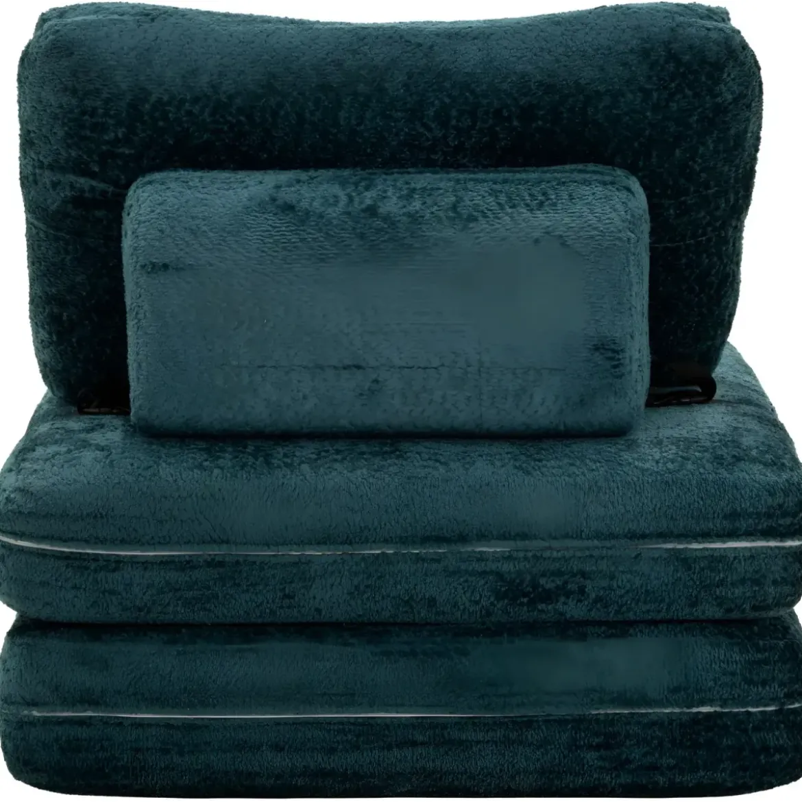 Poltrona Letto Bouclé Compressa Petrolio Moderna per Salotto Camera