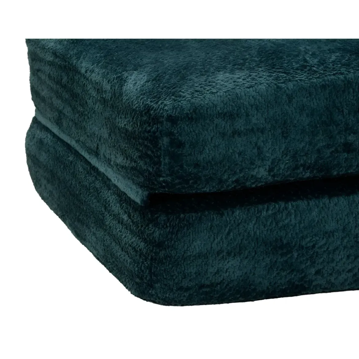 Poltrona Letto Bouclé Compressa Petrolio Moderna per Salotto Camera