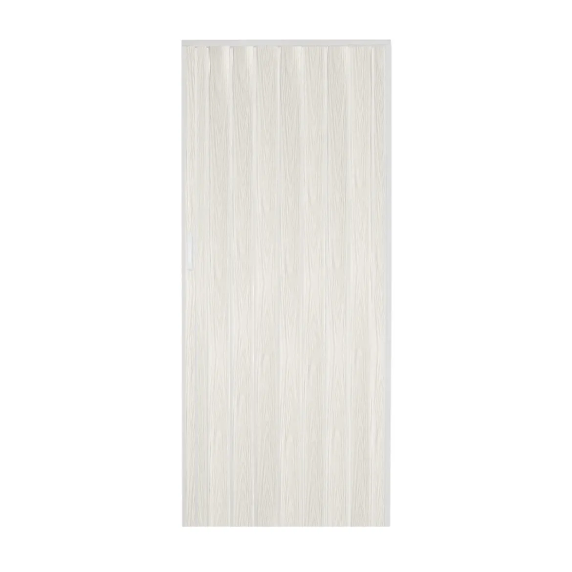 Porta a Soffietto in PVC Bianco con Maniglia Riducibile