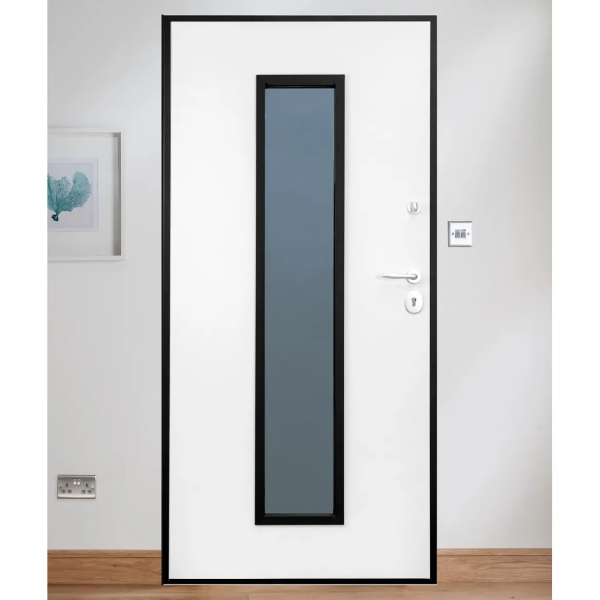 Porta Blindata con Vetro Portone da Esterno Portoncino Prezzi Antisfondamento