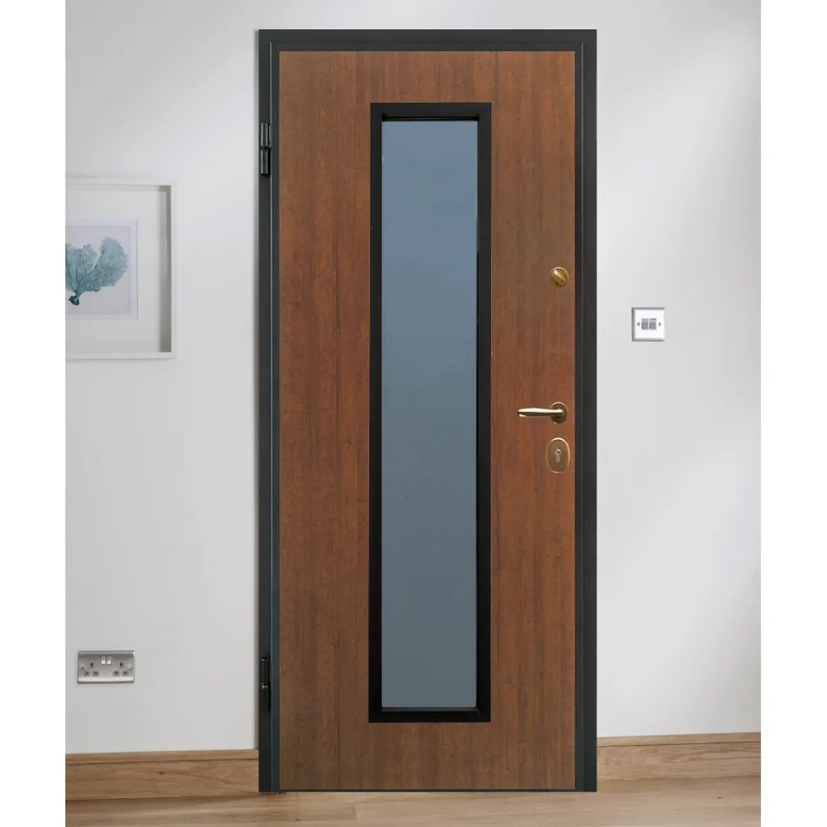 Porta Blindata con Vetro Portone da Esterno Portoncino Prezzi Antisfondamento