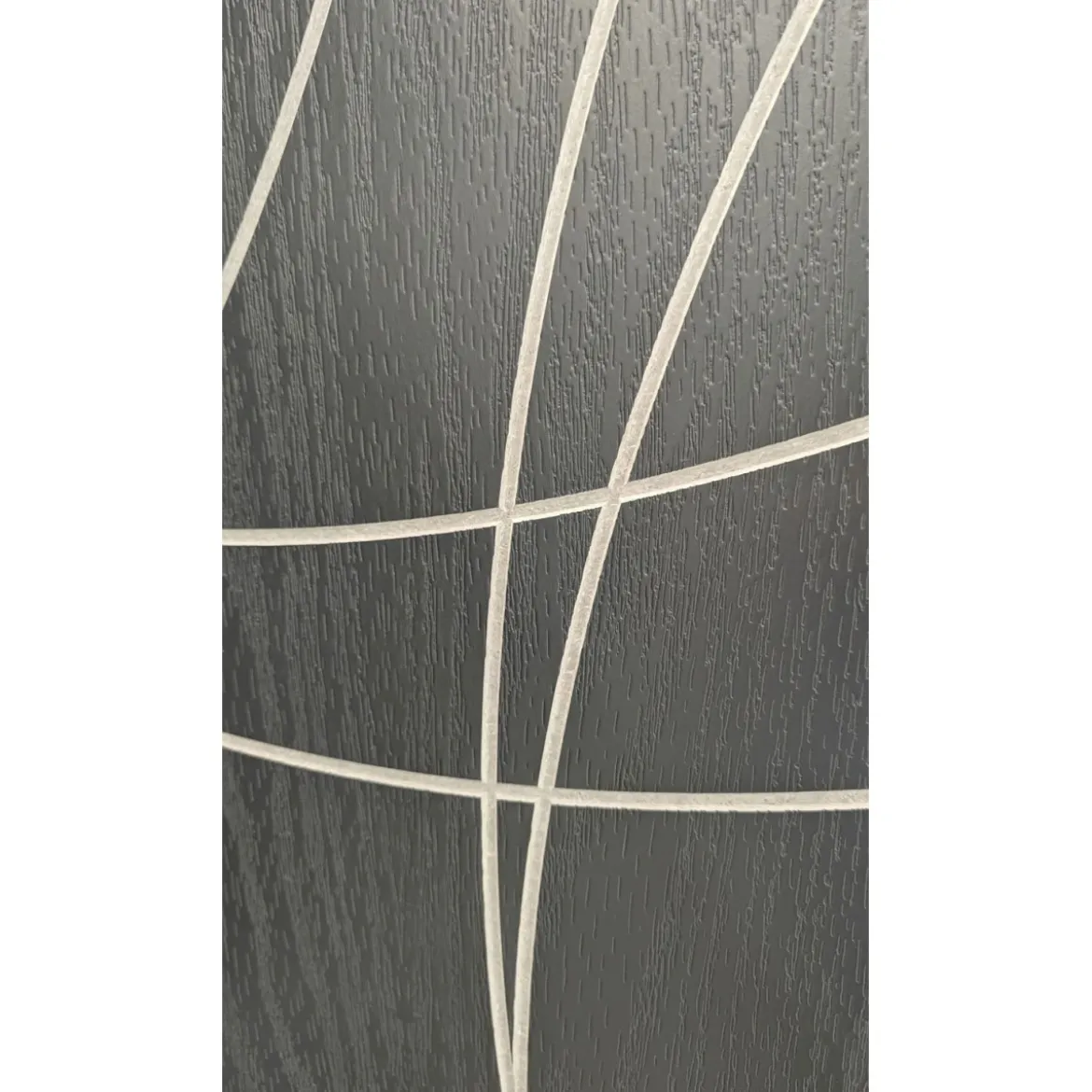 Porta Blindata per Esterno con Pannello Moderno Grigio Pantografato