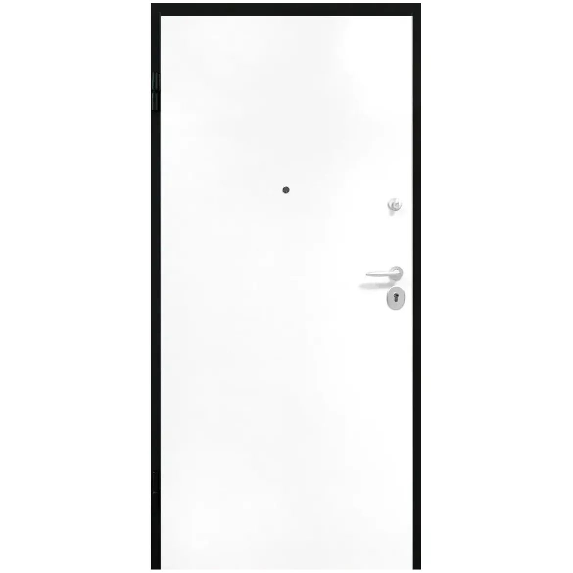 Porta Blindata 90x210 per Ingresso da Esterno Grigio interno Bianco con Maniglione
