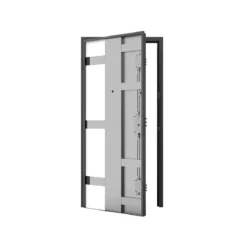 Porta Blindata 90x210 per Ingresso da Esterno Grigio interno Bianco con Maniglione