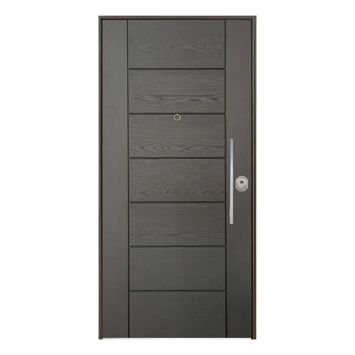 Porta Blindata 90x210 per Ingresso da Esterno Grigio interno Bianco con Maniglione
